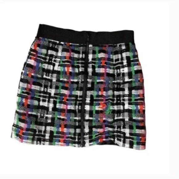Milly Zip Back Tweed Wool Skirt Size 10 - Picture 4 of 7